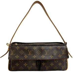 LOUIS VUITTON Brown Monogram Leather Shoulder Bag